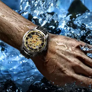 Montre mécanique automatique Winner 454G, élégante et résistante à l'eau, idéale pour homme d'affaires, cadeau de charme, montre tendance pour homme, modèle très prisé pour les patrons. - Product Image 5