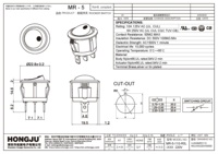 Interrupteur à bascule série MR-5-110-R0L-BBX 10A 125VAC/ 6A 250VAC SPST 3 broches Fonction ON-OFF pour distributeur d'eau