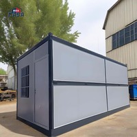 Maison conteneur pliable de 20 pieds Conteneur préfabriqué en acier pour bureau et hôtel avec panneau sandwich Maison conteneur de bureau