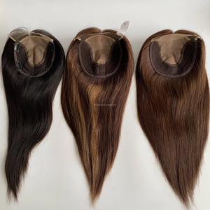 Topper de Cabello Humano 100% Remy con Reflejos Europeos, Base de Seda Cosida a Mano - Product Image 4