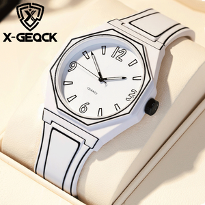 Nuevo Reloj de Silicona para Hombre, Estilo Minimalista y Moderno, con Diseño de Dibujos Animados, Resistente al Agua, con Manecillas Precisas y Movimiento de Cuarzo - Product Image 1