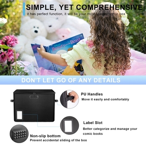Sac extérieur pliable personnalisé de haute qualité Boîte de rangement de bande dessinée graduée noire ignifuge en fibre de verre de silicone avec fermeture éclair - Product Image 4
