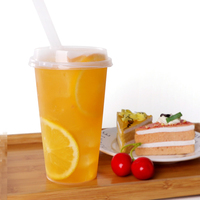 Gobelets en plastique PP à paroi simple de 500 ml et 700 ml avec couvercles, personnalisables avec logo, jetables, écologiques, de qualité alimentaire, pour boissons froides, transparents, pour bubble tea, vente en gros