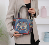 Produits tendance 2025 toile brodée Style ethnique femmes sacs fourre-tout rétro concepteur toile sac à bandoulière pour femmes
