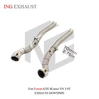 Collecteur d'échappement en acier inoxydable ING pour Ferrari GTC4Lusso V8 3.9T avec bouclier thermique, pièces de tuning automobile de haute qualité