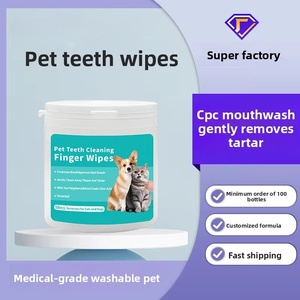 Doigtiers de nettoyage dentaire pour animaux de compagnie, lingettes jetables, brosse à dents à doigt, élimination du tartre, marque privée OEM, soin des gencives, antibactérien - Product Image 3