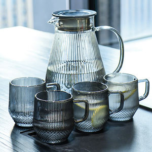 Ensemble 5 Pièces, Prix Usine, Emballage Boîte, Articles de Table pour Maison et Cuisine, Carafe <span class=keywords><strong>à</strong></span> Eau Froide, Pichet et Tasses en <span class=keywords><strong>Verre</strong></span> - Product Image 6
