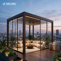 Pergola motorisée en aluminium à toit à lames orientables, personnalisée pour les constructeurs et les entrepreneurs, pergola imperméable pour cour, protection solaire