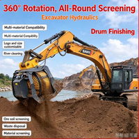 Bucket Saringan Putar MONDE Mesh untuk Excavator 6-40 Ton, Penggunaan Konstruksi, Loader Hidrolik, Excavator Sieve Bucket