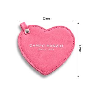 Women Design Heart Shape Pink PU Leather Rolling <b>Compact</b> Makeup Pocket Double Side <b>Mirror</b> - Product Image 4