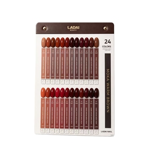 Juego de esmaltes de uñas en gel Ladai Moka Warm Brown, 24 colores, esmalte de uñas en gel UV removible, para salón de uñas, venta al por mayor - Product Image 6