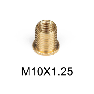 Brass Gear Shift Knob Thread Adapter Insert Nut <b>Kit</b>, CNC Knurled M8 M10Thread Converter for 12x1.25 Gear Head - Product Image 2