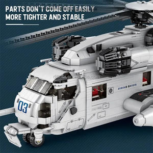 1/35e CH-53E Hélicoptère de <span class=keywords><strong>transport</strong></span> Avions Modèle <span class=keywords><strong>Avion</strong></span> <span class=keywords><strong>militaire</strong></span> Assemblage de briques Jouets de construction Blocs de construction - Product Image 6