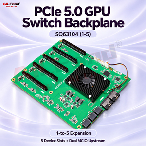 Tarjeta de Expansión PSW63104 PCIe5.0 para 5 GPU, Compatible con H200 H100 RTX PRO6000 5090 4090 4080, para Servidores y Estaciones de Trabajo de IA - Product Image 5