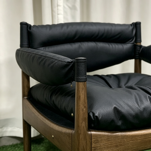 Fauteuil à bascule traditionnel de luxe <span class=keywords><strong>Letao</strong></span> Tao en cuir ciré, rembourré et recouvert de tissu, surdimensionné et confortable, pour la maison - Product Image 5