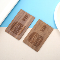 Carte RFID NFC intelligente en bois vierge personnalisable pour la vente en gros, mini-étiquette imprimable pour cartes de visite, hôtels et contrôle d'accès