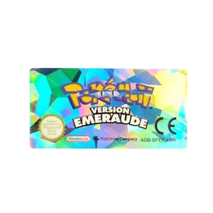 FRA French FireRed LeafGreen Ruby Emerald Sapphire Version Holographic Metallic Wired <b>Game</b> Cartridge Stickers for <b>Game</b> Boy - Product Image 3
