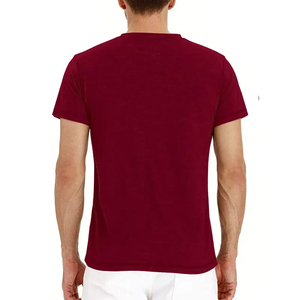 T-shirt d'été coupe ajustée pour hommes avec logo personnalisé T-shirt européen et américain à manches courtes en polyester/coton en gros - Product Image 4