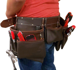 Workpro — sac à outils en cuir robuste pour homme, pochette pour le travail, avec <span class=keywords><strong>ceinture</strong></span>, promo - Product Image 1