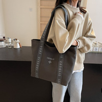 Nouveaux sacs de courses réutilisables tendance en toile de coton couleur naturelle avec poignées en tissu pour emballage et promotion