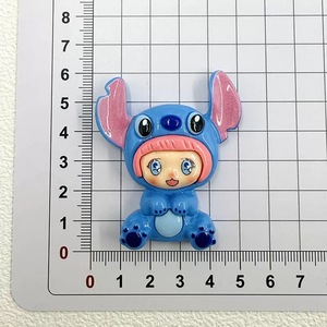 C23 Kawaii - Abalorios Grandes de Resina con Personajes Alienígenas Azules, Bonitos Cabujones de Dibujos Animados para Manualidades, Fundas de Teléfono, Imanes de Nevera, Decoración Infantil - Product Image 4