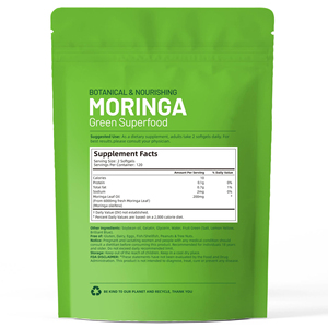 Gélules de Moringa Super Aliment Vert 6000mg/Portion Sans Gluten Ni Produits Laitiers Favorise le Sommeil, l'Énergie et les Articulations Compléments Alimentaires Nourrissants - Product Image 4