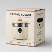 Marmite Électrique de Cuisine 1.8L 450W Coque PP Antiadhésive 220V 50HZ Petit Appareil Électroménager pour Hotpot et Soupe OEM KL02009