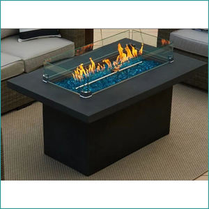 Tanque oculto de hormigón de 50 ", hoguera de Gas, Patio exterior, jardín, patio trasero, mesa de hoguera de Gas GFRC oculta con rocas de Lava y cubierta - Product Image 6
