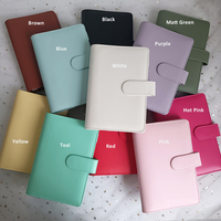 Planificateur d'agendas en cuir PU portable personnalisé planificateur de budget simple organisateur 6 anneaux classeur de budget fournisseurs classeur de budget solide A6
