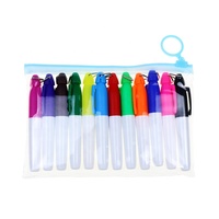 BECOL – Lot de 12 marqueurs de golf miniatures non toxiques, mignons, avec logo personnalisé, stylos permanents avec sac en PVC pour étudiants