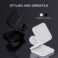 2025 3 en 1 Station de charge sans fil 15w 3 en 1 Cube pliable rotatif chargeur sans fil support de charge magnétique pour iPhone