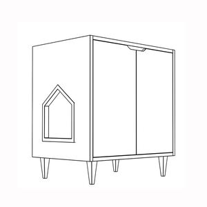 עץ מודרני יוקרה מערת כלב חתול מחמד xl גדול במיוחד ענק מיטת בית חיצוני עבור קטן בינוני וכלבים גדולים - Product Image 2