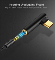Goldebeschichteter Typ-C Audio-Adapter USB-C auf 3,5mm Klinkenstecker Kopfhörer-Aux-Konverter für Huawei Mobiltelefone