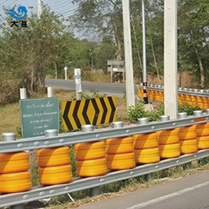 MASH Certified <strong>Bollard</strong> Rolling Crash <strong>Barrier</strong> Adjustable Post Spacing 667/700/1000mm EVA Roller For Curved Road Bend Protection - Product Image 2
