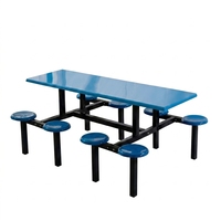 Table et tabouret de cantine scolaire et d'entreprise intégrés