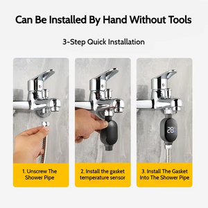 A0526 เทอร์โมมิเตอร์วัดอุณหภูมิฝักบัว LED อัจฉริยะรุ่นใหม่ วัดอุณหภูมิได้อย่างแม่นยำ ก๊อกน้ำสำหรับเด็ก เทอร์โมมิเตอร์วัดอุณหภูมิน้ำในครัวเรือน - Product Image 5