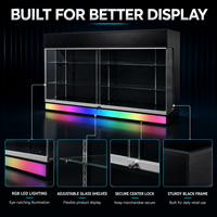 Maßgefertigte LED-Glasvitrine mit RGB-Beleuchtung Aluminiumlegierung Einzelhandels-Displayvitrine für Geschäfte & Läden