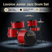Educational Musical Instrument Toy Kids Drum Set 3 Piece With Stool Drumsticks For Boys Girls Birthday Gift Kids Drum Kit