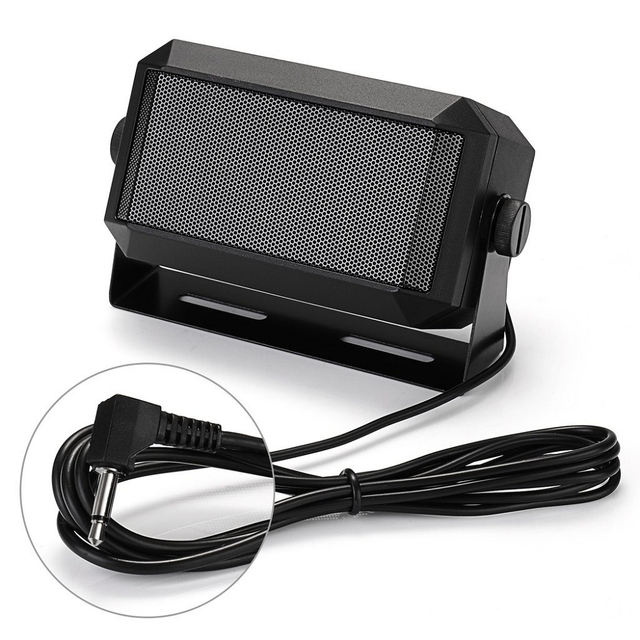 ABBREE Rectangular External Communications Speaker Loud Sound Clear Timbre 3.5mm Audio Plug Compatible AR-2520 TH-9800 CB Radios