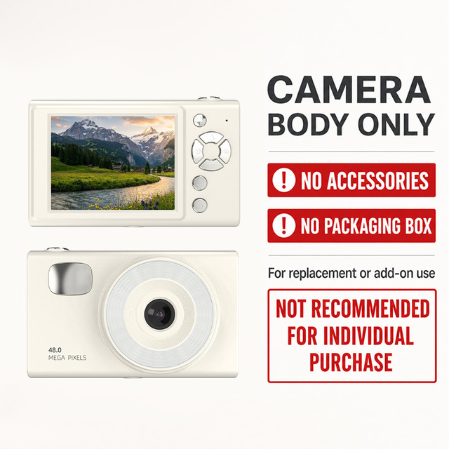 Multifunction 48MP Digital Camera 1080P Video Recorder 2.8-Inch IPS Screen 16x Optical Zoom MP3 Games Retro Camcorder