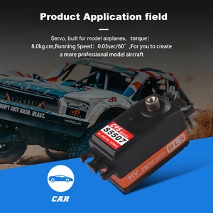 Voiture RC de drift sans balais à l'échelle 1/10, couple de 8/12 kg.cm, servo à engrenages métalliques à profil bas de 43 g, moteurs 6V/7.4V compatibles avec divers modèles - Product Image 2