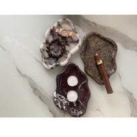 Telazzo Modern Cloud Shape Marmeren Schaal Handgemaakt Multifunctioneel Natuurlijke Steen Huisdecoratie Bruiloft Ramadan Fruit Sieraden Dessert