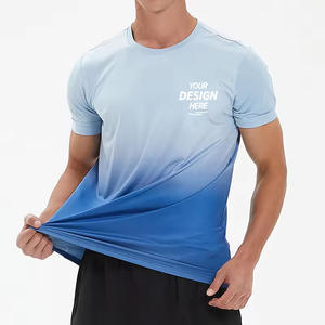 Camiseta Deportiva Ajustada Personalizada A81 para Hombre, Manga Corta, Tejido de Punto, Spandex/Poliéster, Anti-Pilling y Anti-Arrugas - Product Image 1