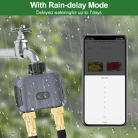 Katup Air Timer Mekanis Dual-Path Pintar dengan Remote Control Tahan Air IP55 Pengaturan 6 Jam Daya Tahan Baterai 6 Bulan