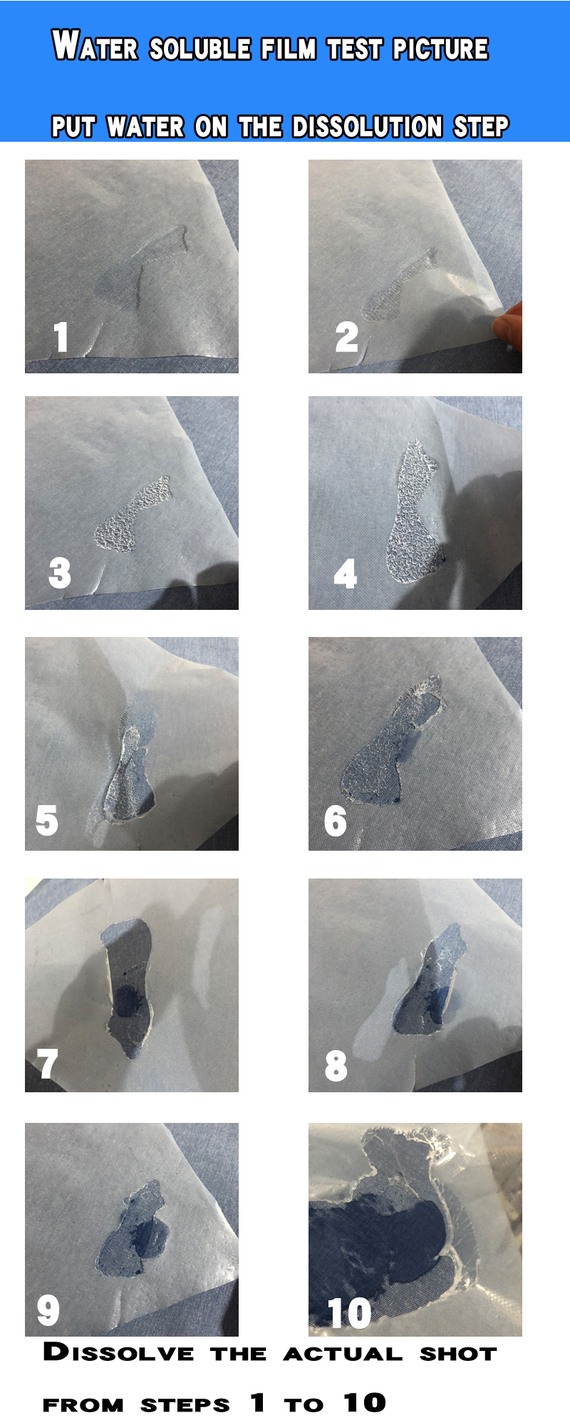 Water Soluble Pva Plastic Film, eco friendly polyvinyl alcohol cold water soluble film quick dissolved factory