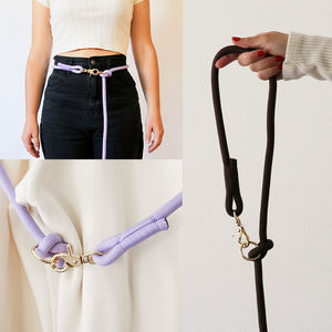 Guinzaglio in corda per cani paracord intrecciato in nylon resistente a mani libere di alta qualità con o ring - Product Image 3