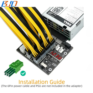 12 Ports 12V PCI-E 6Pin Female <strong>Breakout</strong> <strong>Board</strong> SYNC On/Off for DELL 750W 1100W 1600W 2000W 2400W Server Power Supply <strong>PSU</strong> - Product Image 4