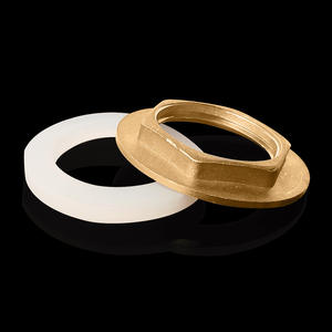 4-Point Copper Hexagonal Cap External Back Flange Ring Nut for Mother Water Tank <b>Fastening</b> External Tank Joint Accessories - Product Image 2