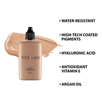 Vente en gros, marque privée Vegan, longue durée, résistant à la sueur, maquillage imperméable, fond de teint liquide pour 40 couleurs, Logo de fête personnalisé