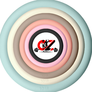 High Quality Home Gym Bodybuilding Beige Gray Pilates Magic Circle <b>Strength</b> <b>Training</b> Silicone Dumbbell Weighted Ring - Product Image 1